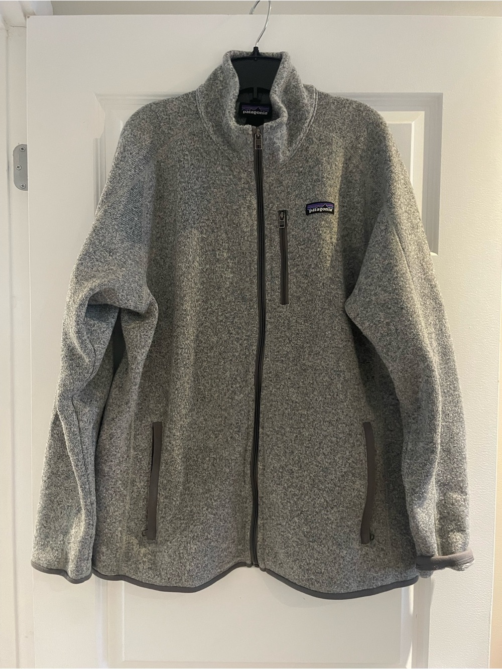 Patagonia Men’s Heather Grey Full-Zip Fleece Jacket